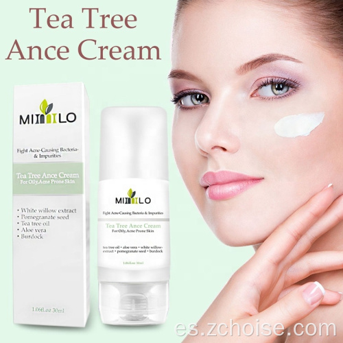 crema removedora de espinillas crema para el acné del árbol del té